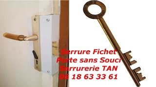 TUTO comment changer une serrure fichet sans souci porte sans souci [upl. by Ardnuaed]