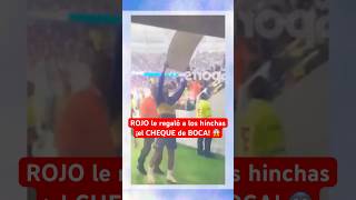 ROJO le regaló el cheque de BOCA a los ¡HINCHAS 😱 Marcos BocaJuniors FutbolArgentino Argentina [upl. by Avigdor]