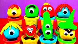 Play Doh Eggs Spongebob Movie Surprise Toys Spongebob Squarepants Halloween Monsters Video FluffyJet [upl. by Niel]