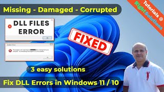 How to Fix DLL Errors in Windows 11  Fix All missing or Corrupted DLL errors in Windows 11  10 [upl. by Derman706]