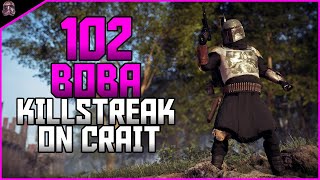 Star Wars Battlefront II 102 Boba Fett Killstreak Crait  Galactic Assault [upl. by Aneek]