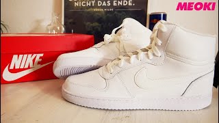 Nike Ebernon Mid White Sneaker Unboxing [upl. by Tippets]