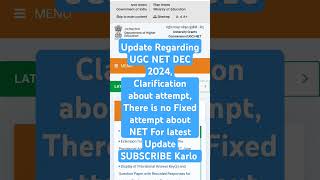 UPDATE Regarding UGC NET DEC 2024  Fixed AttemptNegative marking shorts shortsfeed short feed [upl. by Lian]