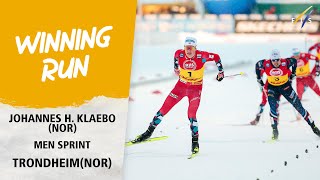 JH Klaebo claims backtoback Sprint wins  FIS Cross Country World Cup 2324 [upl. by Atiner652]