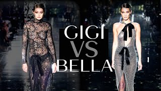 Gigi Hadid VS Bella Hadid Runway Collection  Gigi Hadid Runway  Bella Hadid Runway [upl. by Eirojram]