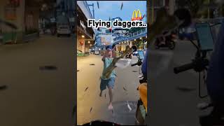 Flying daggers shortvideo short trending [upl. by Maxantia]