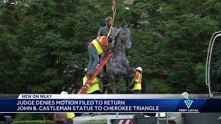 Judge denies motion filed to return John B Castleman statue to Cherokee Triangle [upl. by Gretchen]