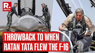 Ratan Tata Dies Throwback To When The Business Tycoon Flew F16 Fighter Jet  Watch Viral Video [upl. by Inaj]