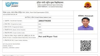 IGNOU Hall Ticket Download 2024 Kaise Kare How To Download IGNOU Admit Card 2024 [upl. by Aiahc660]