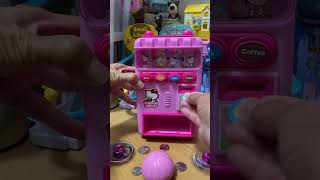 DRIPPING COINS AT KITTY VENDO MACHINE asmr vendo short satisfying [upl. by Kragh224]