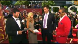 Joe Flacco and Colin Kaepernick ESPYS 2013 [upl. by Suchta774]