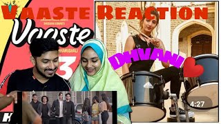 Vaaste Song Reaction  Dhvani Bhanushali Tanishk Bagchi  Nikhil D  Bhushan Kumar  Radhika Rao [upl. by Aicsila]