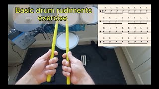 Basic drum rudiments mix [upl. by Eilram]