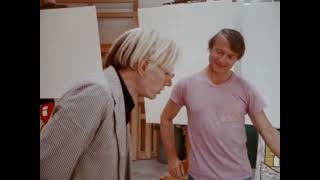 Andy Warhol Visiting Roy Lichtensteins Studio 1974 [upl. by Sewoll]