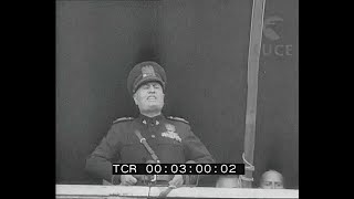 Dichiarazione di guerra 10 giugno 1940 HD Mussolini [upl. by Mayeda]