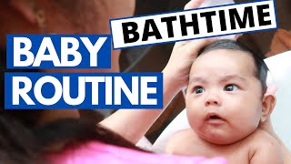 How I Bathe My 3 Month old Baby  New born Care Bath Time [upl. by Ahsetra]