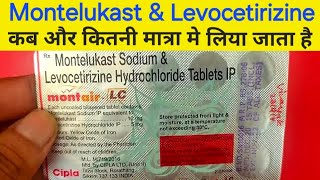 Levocetirizine hydrochloride and montelukast tablets uses in hindi  montair lc tablet  montek lc [upl. by Rolyt]