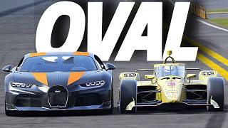 BUGATTI CHIRON SS vs INDYCAR On An OVAL [upl. by Stubbs]