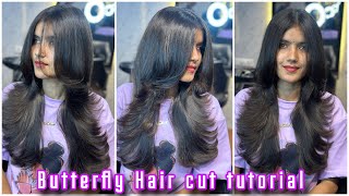 How to 3 step Layer Hair cut at home Butterfly Hair Cut कैसे करेProper Guide easy waystep layer [upl. by Diarmit]