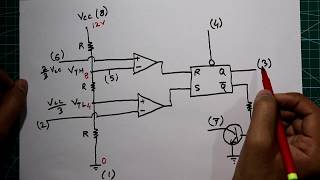 Internal circuit of 555 timer  NE555 internal circuit explained [upl. by Peti]