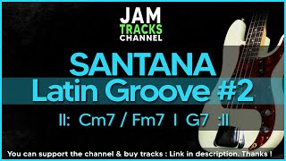 Santana Latin Groove 2  Bass Backing Track in Cm [upl. by Ynottirb]