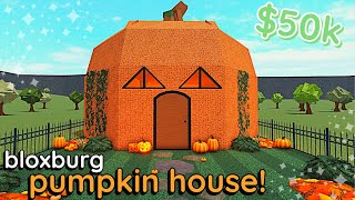 Building a PUMPKIN Bloxburg House 1 Story Build Tutorial [upl. by Akamahs]