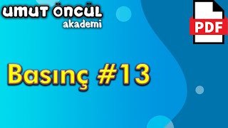 Basınç 13  Akışkanların Basıncı PDF [upl. by Laoj]