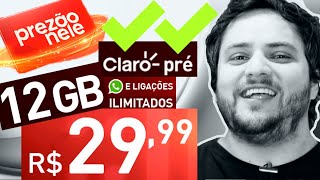 Claro Prezão  12Gb por R2999 e WhatsApp ilimitado [upl. by Silvan845]