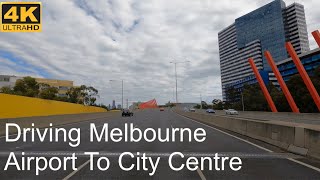 Driving From Melbourne Airport To City Centre [upl. by Aronle]