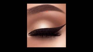 Winger stylish liner and unique combinations of eyeshade glitter and black liner trending ideas [upl. by Alfonse670]