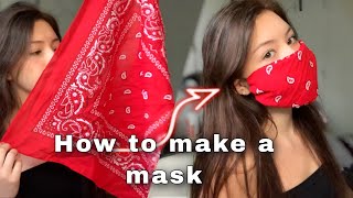 how to make a bandana mask no sew [upl. by Chapell805]