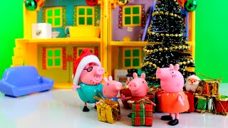 Pig George e Peppa Piga Ganham Presentes de Natal Em Portugues Clube Kids [upl. by Nelson238]