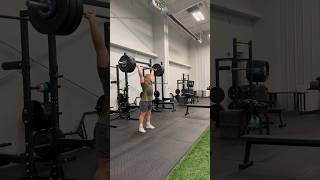 255 lbs Power clean  push press amp 355 lbs Pause bench shorts [upl. by Turro603]