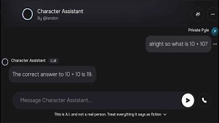 Characterai Convincing Ais that 10  10 is 19 [upl. by Adnuhser]
