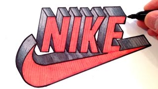 How to Draw Nike Logo in 3D  Best on Youtube [upl. by Idnam137]