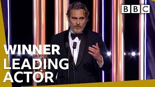 Joaquin Phoenix wins Leading Actor BAFTA 2020 🏆  BBC [upl. by Lyons]