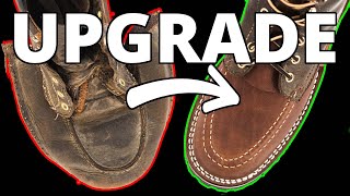 Upgrading BUDGET Moc Toes to HIGH END Moc Toes  Nicks Handmade Boots [upl. by Lepley121]