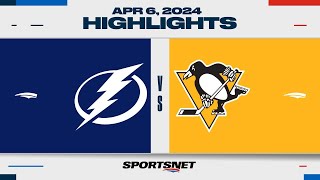 NHL Highlights  Lightning vs Penguins  April 6 2024 [upl. by Aleb]