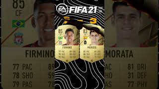 Firmino vs MorataFIFA Comparisons [upl. by Frodine]