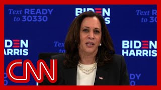 Hear Kamala Harris reaction to Trump and Bidens chaotic debate [upl. by Ynnahc604]