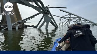 Crews search for people missing after Baltimore bridge collapses [upl. by Lee161]