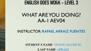 ENGLISH DOES WORK  LEVEL3 [upl. by Dugald953]