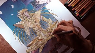 POEMA DE SHAKA Speed Drawing  Escribiendo sobre pétalos [upl. by Elletsirhc]