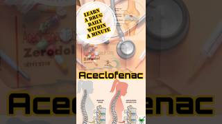 Aceclofenac  Learn a drug daily  MOA  Actions  Adverse effects  Dose  Uses aceclofenac [upl. by Clarise]