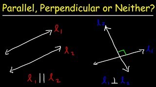 How To Tell If Two Lines Are Parallel Perpendicular or Neither [upl. by Carlos]