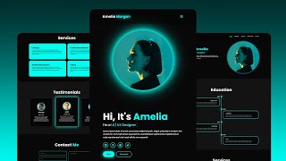 Build a Complete Responsive Personal Portfolio Website using HTML CSS Javascript [upl. by Enajaras]