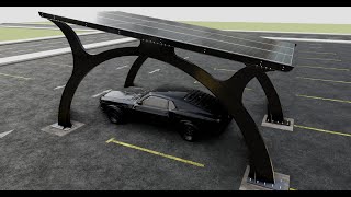 ARCHED TYPE MODERN SOLAR CARPORT TYPE 4 [upl. by Allys]