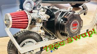 Predator 79cc Scooter Swap Motorized Scooter Build Part 1 [upl. by Rodi]