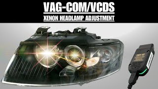 VAGCOMVCDS Xenon headlamp adjustment [upl. by Riem]