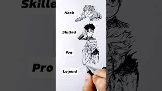 How to Draw Okarun in different levels 😳 shorts anime drawing [upl. by Yeliah]